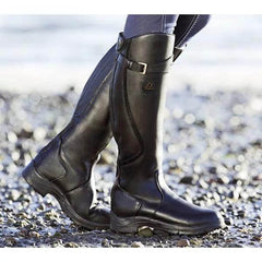 Women's Knee High Boots | Waterproof & Insulated | Slip-Resistant Sole | Winter Riding Style | Voxeya in Black
