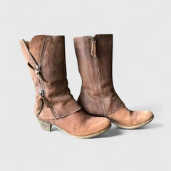 Women's Orthopedic Boots | Western-Inspired & Supportive | Versatile Brown | Voxeya in Brown