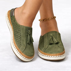 Women's Slip-On Shoes | Wide Fit & Breathable Comfort | Lightweight Support for Everyday Wear | Voxeya in Green