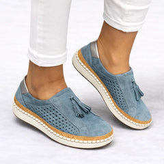 Women's Slip-On Shoes | Wide Fit & Breathable Comfort | Lightweight Support for Everyday Wear | Voxeya in Blue