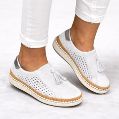 Women's Slip-On Shoes | Wide Fit & Breathable Comfort | Lightweight Support for Everyday Wear | Voxeya in White