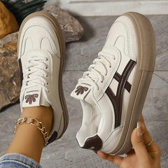 Women's Sneakers | Comfortable Sole & Retro Design | Casual Everyday Wear | Voxeya in Brown