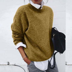 Women's Sweater | Soft Knit & Versatile Design | Comfortable Fit for Casual Wear | Voxeya in Khaki