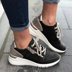 Women's Walking Shoes | Orthopaedic Support & Cushioned Fit | Everyday Comfort | Voxeya in Black