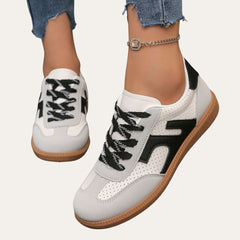 Women's Modern Low-Top Walking Sneakers | Lightweight Versatile Comfort Fit for Everyday Wear & Smart Casual Wear in Black