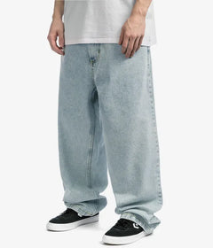 Men's Modern Wide-Leg Denim Trousers | Relaxed Versatile Comfort-Focused Fit for Everyday Wear & Smart Casual Wear in Light Blue