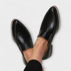Women's Classic Structured Slip-On Loafers | Dependable Comfort Fit for Everyday Wear, Office Wear & Smart Casual Wear in Black