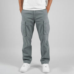 Men's Multi-Pocket Utility Cargo Trousers | Durable Streetwear Relaxed Fit for Everyday Wear & Smart Casual Wear in Grey