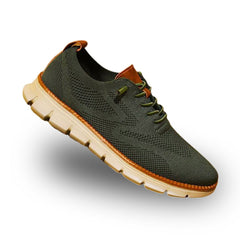 Men's Orthopaedic Walking Shoes | Wide Toe-Box Featherlight Breathable Comfort Fit for Everyday Wear & Smart Casual Wear in Olive