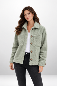 Women's Hip-Length Jacket | Spacious-Pocket Relaxed Fit for Autumn & Winter Wear, Cold Weather Layering & Everyday Wear in Green