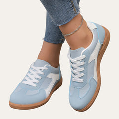 Women's Modern Low-Top Walking Sneakers | Lightweight Versatile Comfort Fit for Everyday Wear & Smart Casual Wear in Light Blue