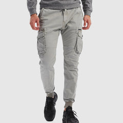 Men's Streamlined Modern Cargo Trousers | Slim-Fit Multi-Pocket Tailored Fit for Everyday Wear & Smart Casual Wear in Grey