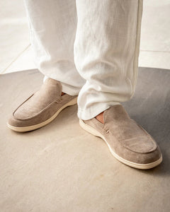 Men's Slip-On Loafers | Dependable Refined Minimalist Understated Comfort Fit for Everyday Wear & Smart Casual Wear in Beige