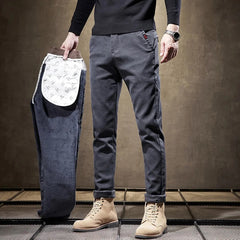 Men's Slim-Fit Casual Trousers | Sleek Tailored Breathable Comfortable Slim Fit for Everyday Wear & Smart Casual Wear in Grey