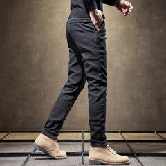 Men's Slim-Fit Casual Trousers | Sleek Tailored Breathable Comfortable Slim Fit for Everyday Wear & Smart Casual Wear in Black