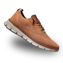 Men's Orthopaedic Walking Shoes | Wide Toe-Box Featherlight Breathable Comfort Fit for Everyday Wear & Smart Casual Wear in Caramel