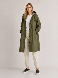 Women's Rain Cape | Lightweight & Waterproof | Breathable & Stylish | Voxeya in Military green
