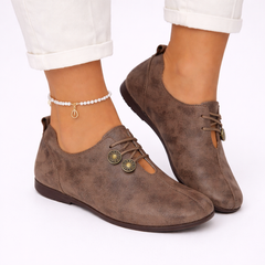 Women's Leather Slip-On Loafers | Cushioned Comfort Fit for Office, Smart Casual, Work & Everyday Wear in Brown