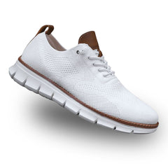 Men's Orthopaedic Walking Shoes | Wide Toe-Box Featherlight Breathable Comfort Fit for Everyday Wear & Smart Casual Wear in White