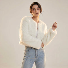 Women's Versatile Cardigan | Front-Opening Layered Relaxed Fit for Autumn & Winter Wear & Cold Weather Layering in White