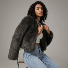 Women's Versatile Cardigan | Front-Opening Layered Relaxed Fit for Autumn & Winter Wear & Cold Weather Layering in Black
